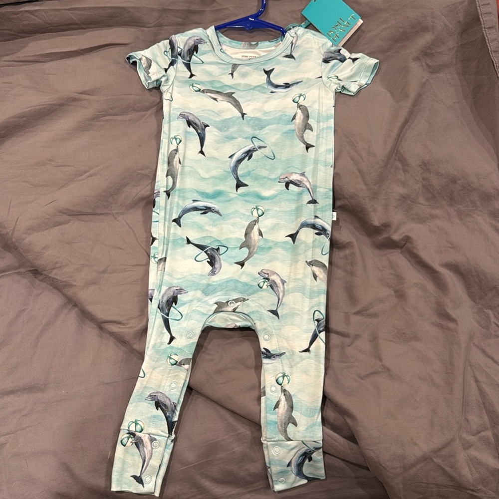 Posh Peanut Skipper Short Sleeve Romper 2T NWT